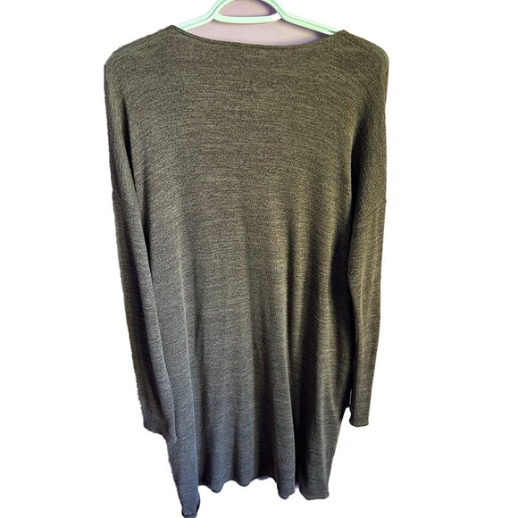 wilfred long brown v neck shirt - Picture 2 of 4